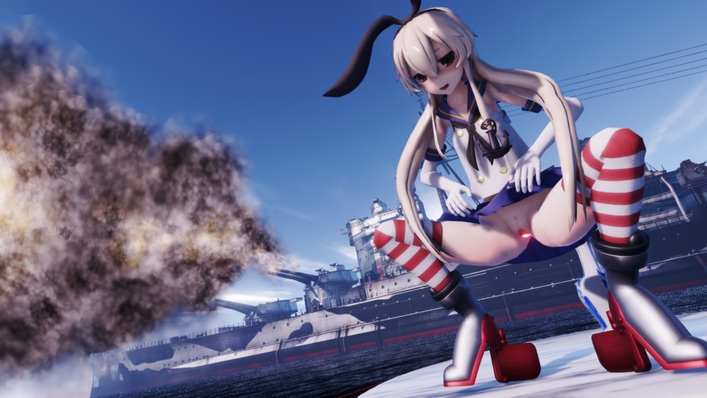 Shimakaze Live Fire Dildo in Hot XXX Parody