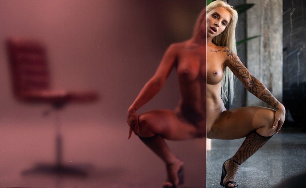 AbbyQ in Blonde Seduction Striptease 4K