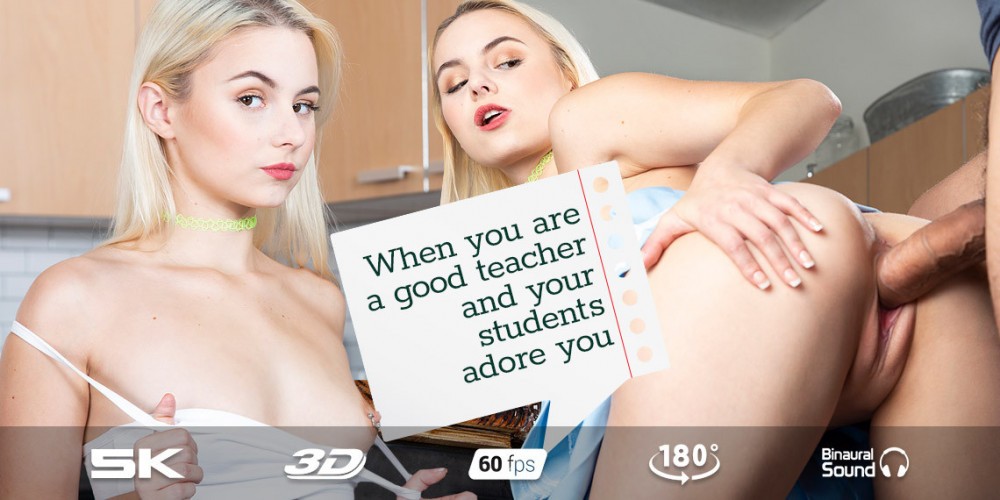 Aria Banks Hot Student Fantasy in VR