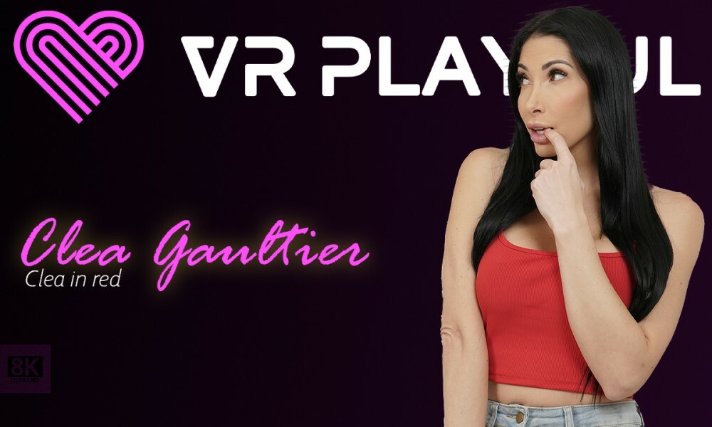 Clea Gaultier in Red: Seductive VR Passion