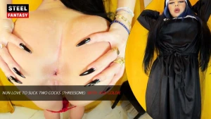 Nun Love To Suck Two Cocks (THREESOME) With Aya Goldie - Aya Goldie