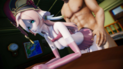 Yanfei Desk Doggy: Genshin Impact XXX Parody
