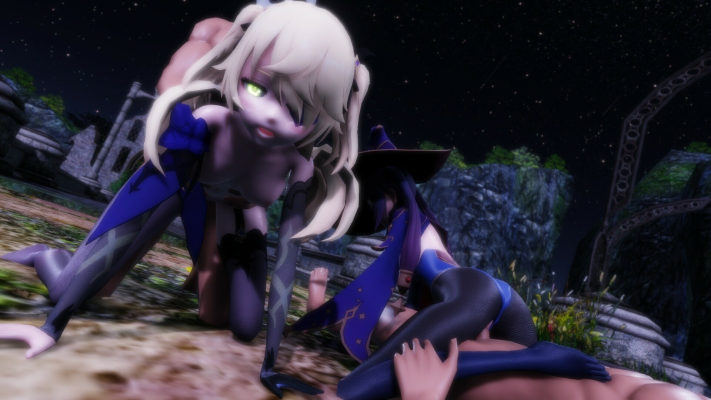 Genshin Impact Mona & Fischl Erotic Ritual 4K - Image 3