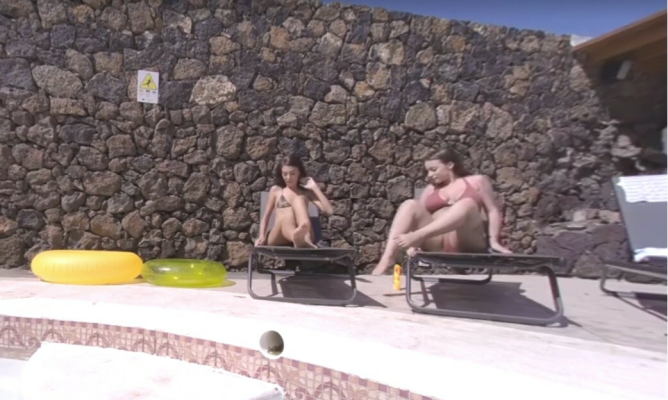 Jo and Tia in Sizzling Poolside Lesbian Fun - Image 5