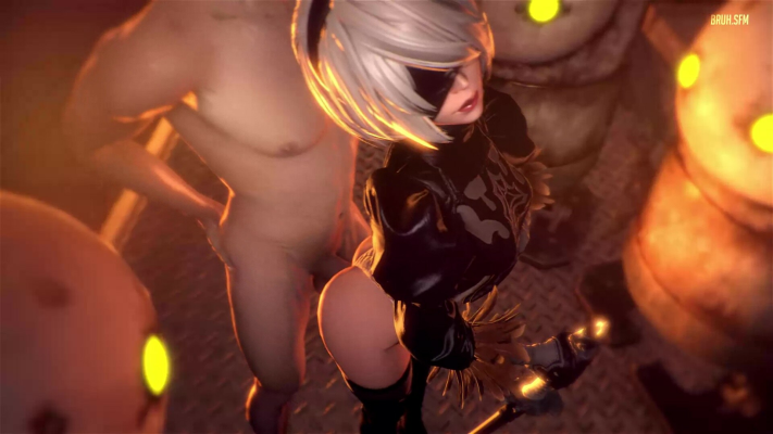 2B in Nier Automata XXX Parody Robot Action - Image 2