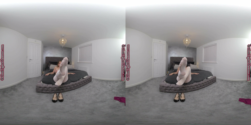 Siobhan Dress With White Glossy Tights - Image 7