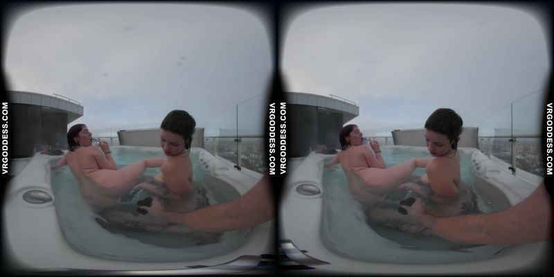 Sammy And Ellah Have Lesbian Sex In A Rooftop Jacuzzi - Image 7