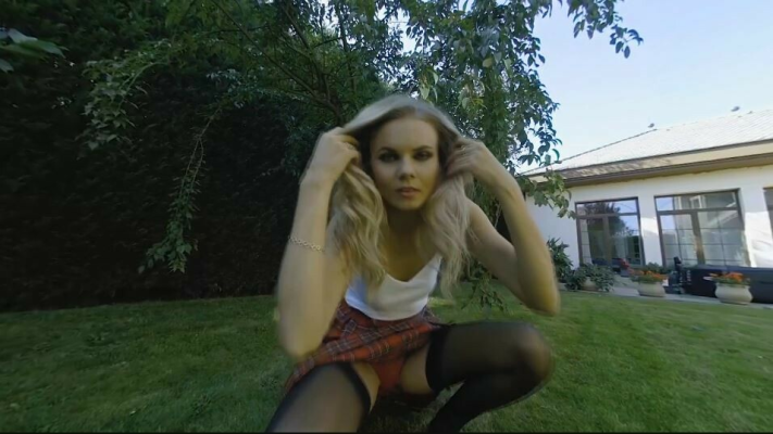 Kate Jones Sexy Tartan Kilt Tease in 4K VR - Image 1