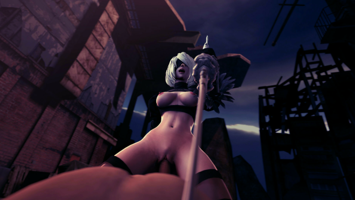 2B Nier Automata XXX Parody: Hot Cowgirl Action - Image 3