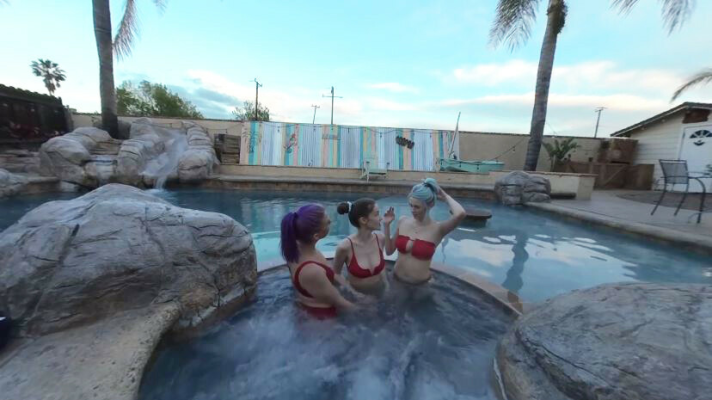 Hot Tub Voyeur Thrill with Ashleyy and Emily - Image 4