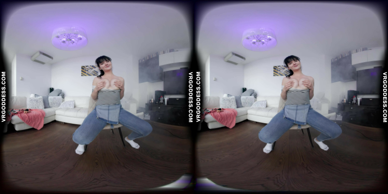 Sofie Big Boobs Striptease Dildo Play in 8K VR - Image 1