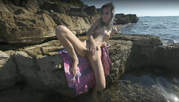 Sensual Sunbathing And Skinny Dipping On Vacation With Sexy Thin Blonde Poppy Jillin - Image 7