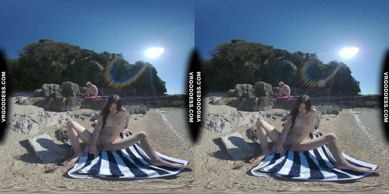 Matty Mila Perez Nude Beach Dildo Play in VR - Image 8