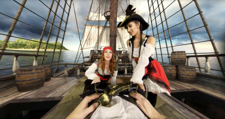 Darcia Lee & Foxy Sanie in Epic Pirate VR Threesome - Image 1