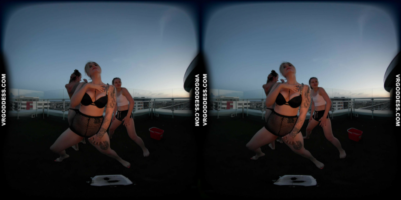 Rooftop Fire Dance with Lea and Melonie in 8K VR - Image 1