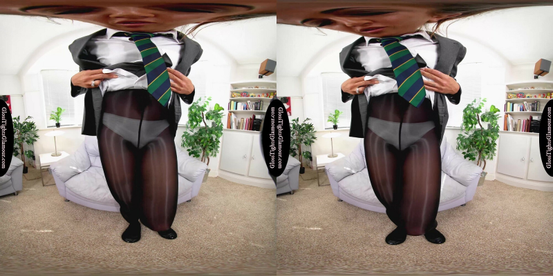 Lara Lee In CU Outfit With Black Glossy Tights JOI - Image 2